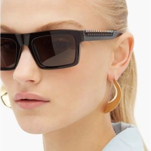 Stella McCartney Falabella Chain Square Sunglasses Purple